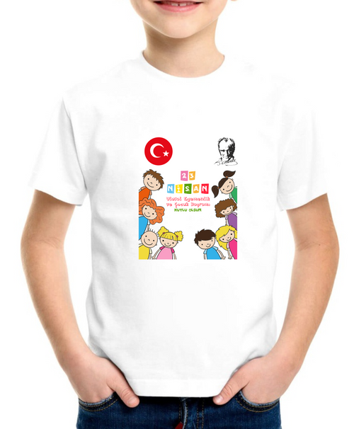 Beyaz 23 Nisan Tişörtleri