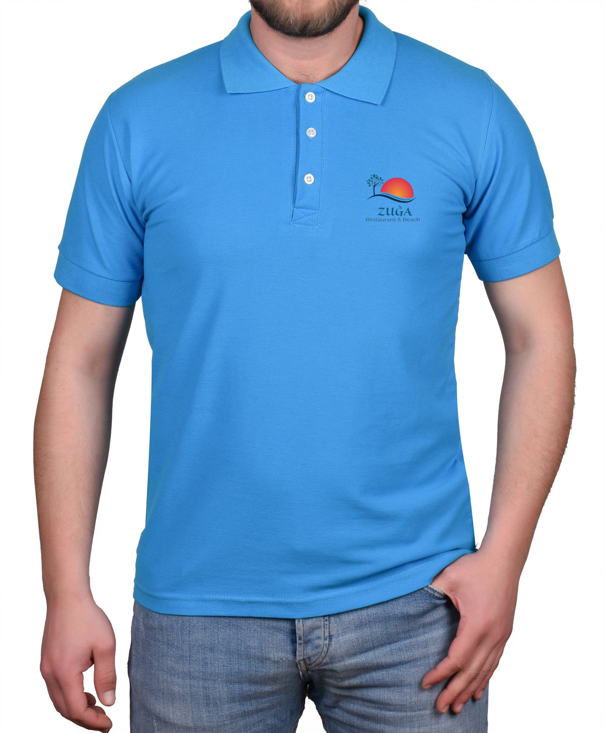 Premium Turkuaz  Polo Yaka Tişört