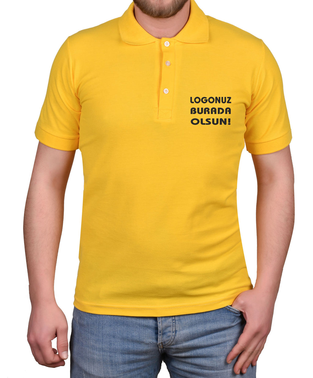 Premium Sarı Polo Yaka Tişört