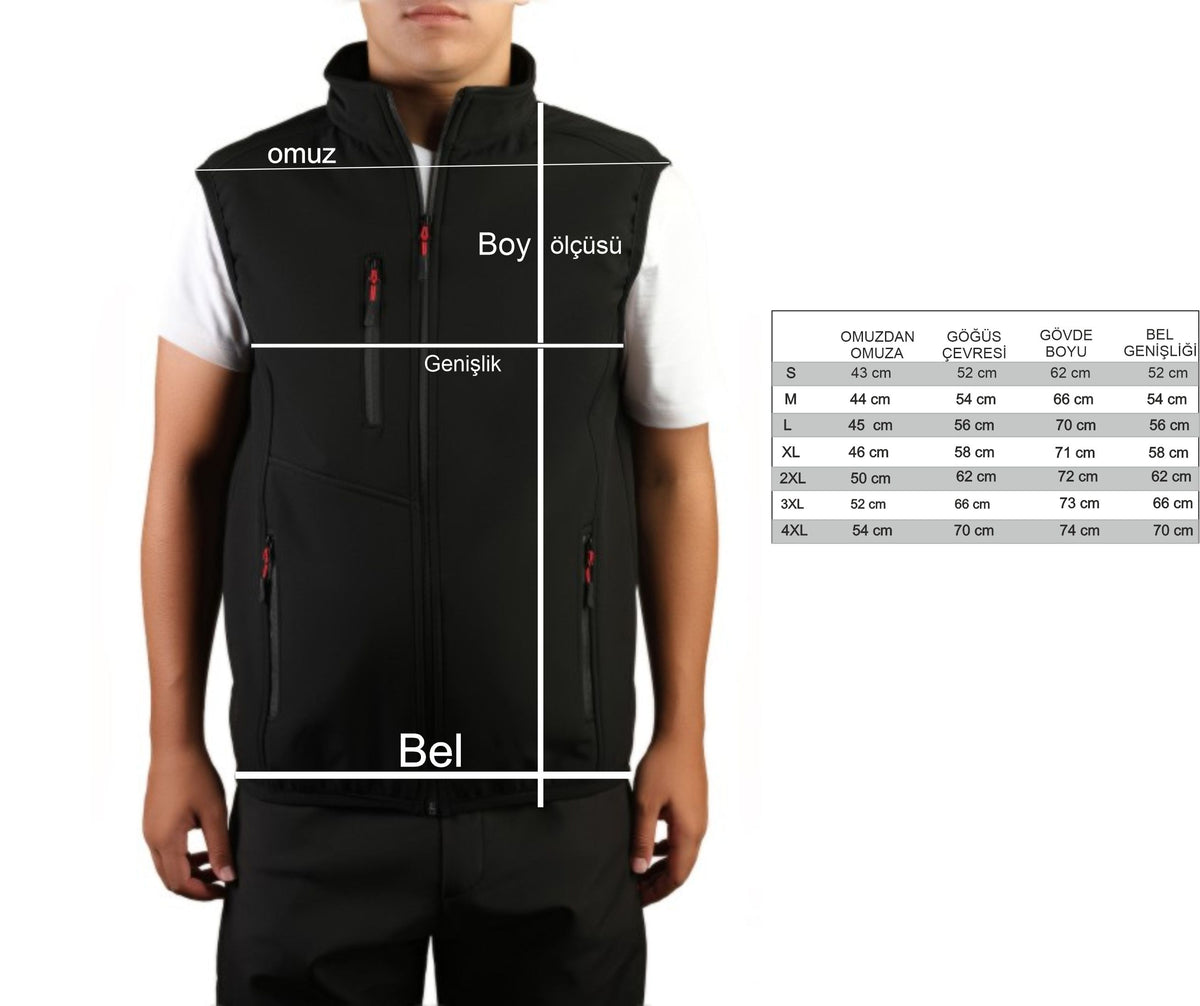 Siyah Softshell Mont - Yelek