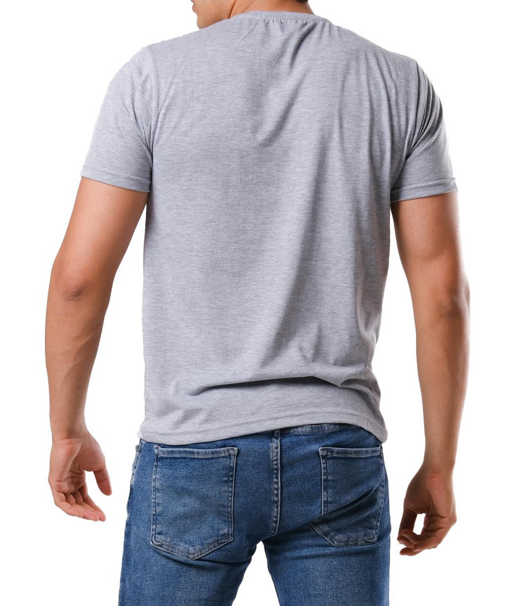 Basic T-shirt Gri Baskılı veya Baskısız Premium Kalite
