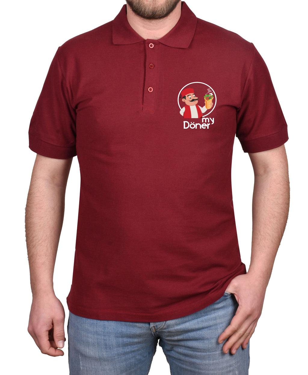 Premium Bordo Polo Yaka Tişört