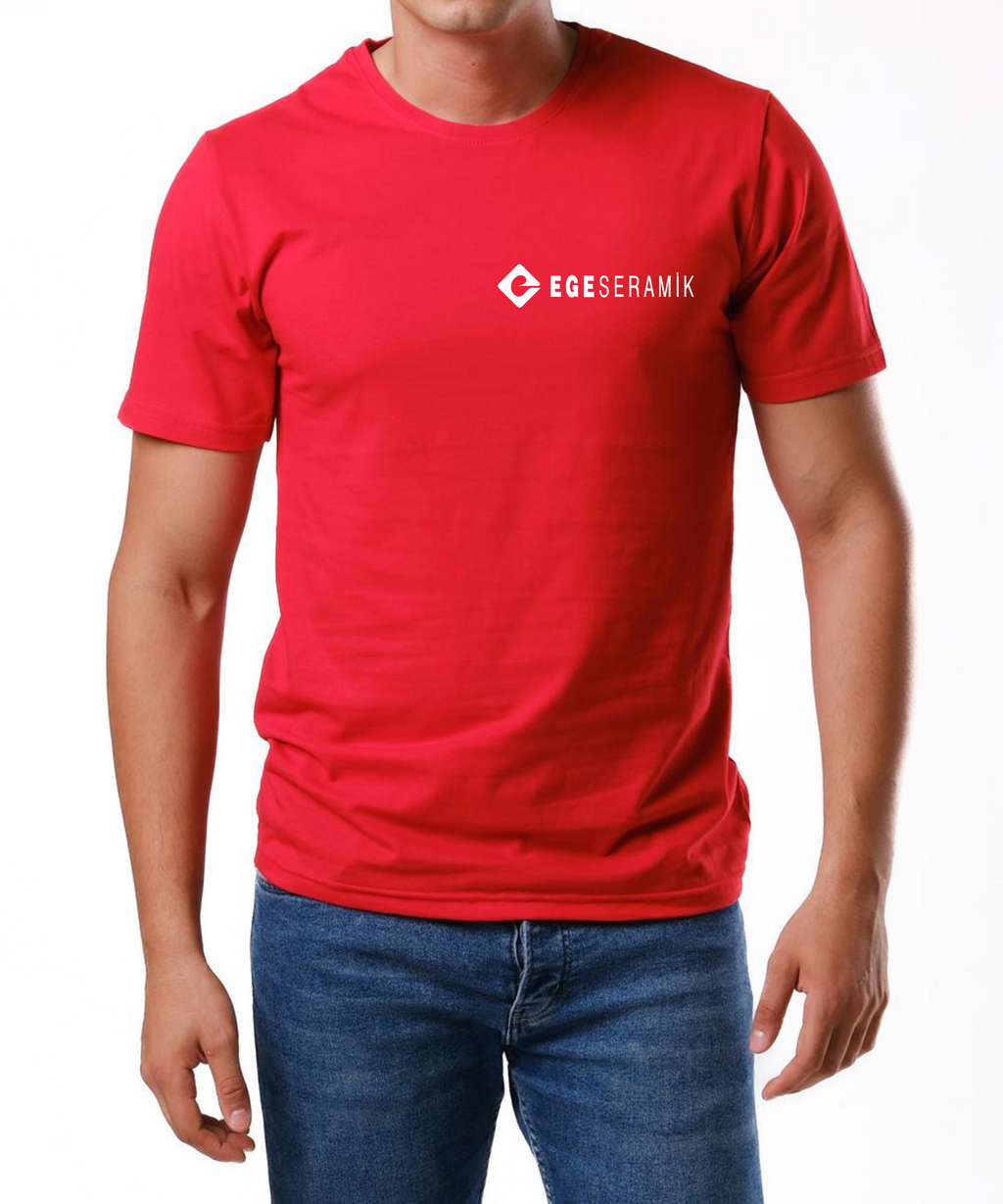 Basic T-shirt Kırmızı Baskılı veya Baskısız Premium Kalite