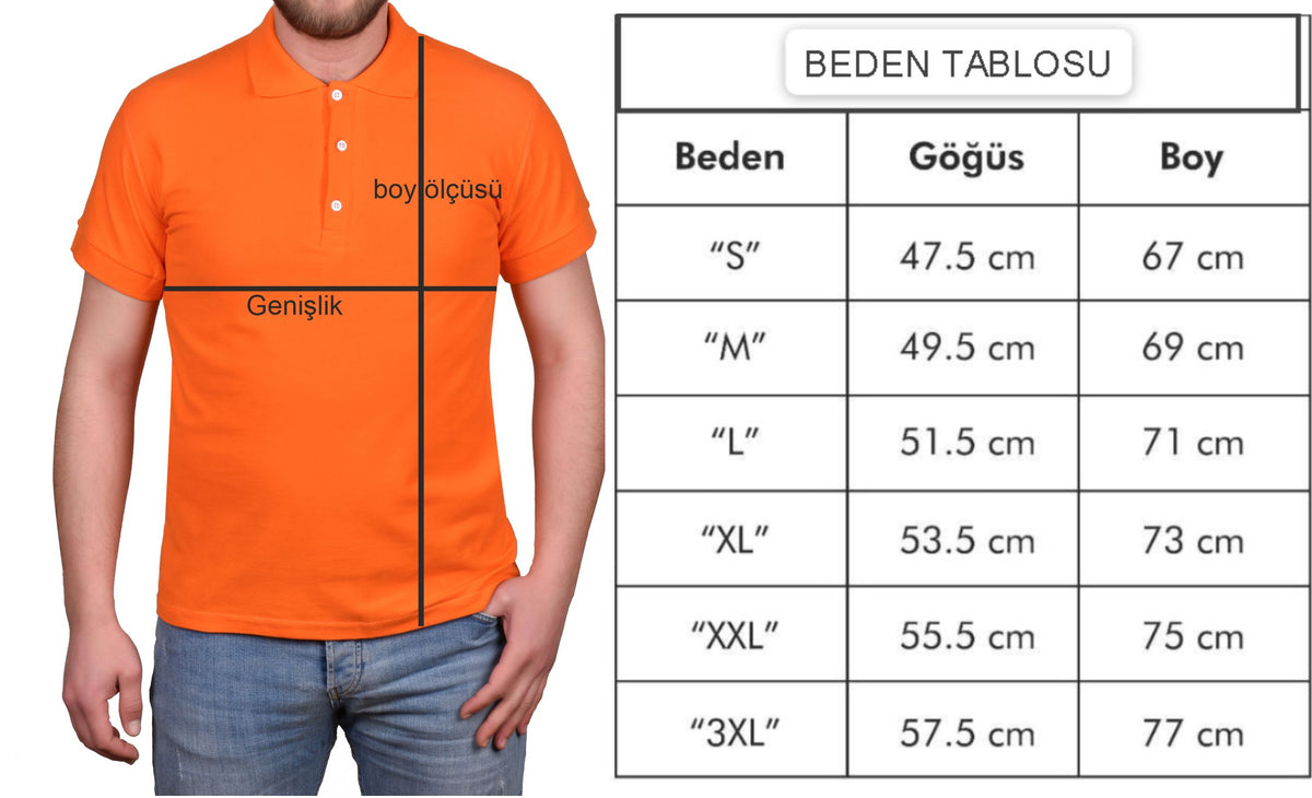 Premium Turuncu Polo Yaka Tişört