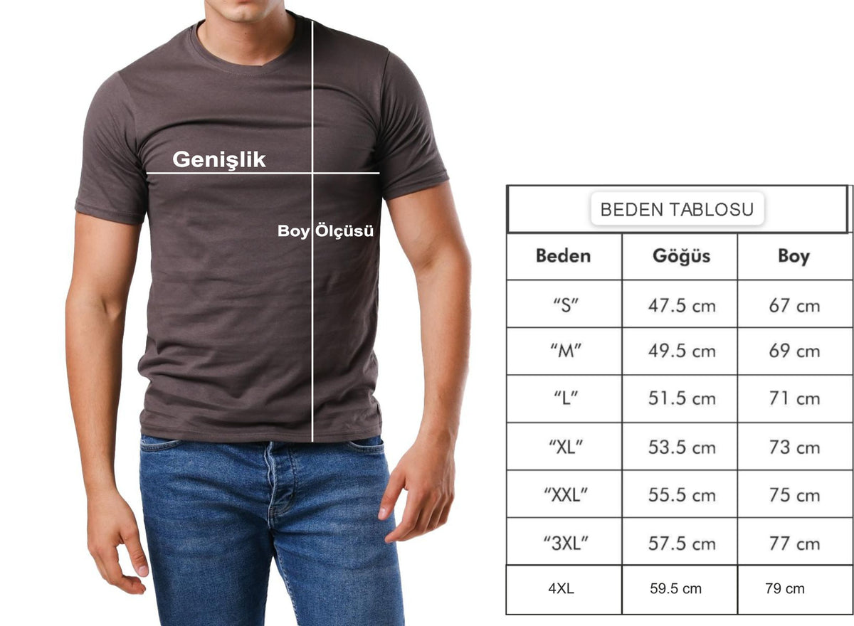 Basic T-shirt Antrasit Gri Baskılı veya Baskısız Premium Kalite