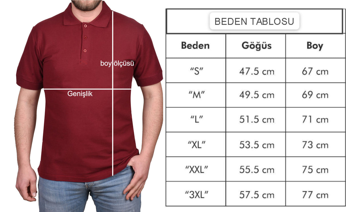 Premium Bordo Polo Yaka Tişört