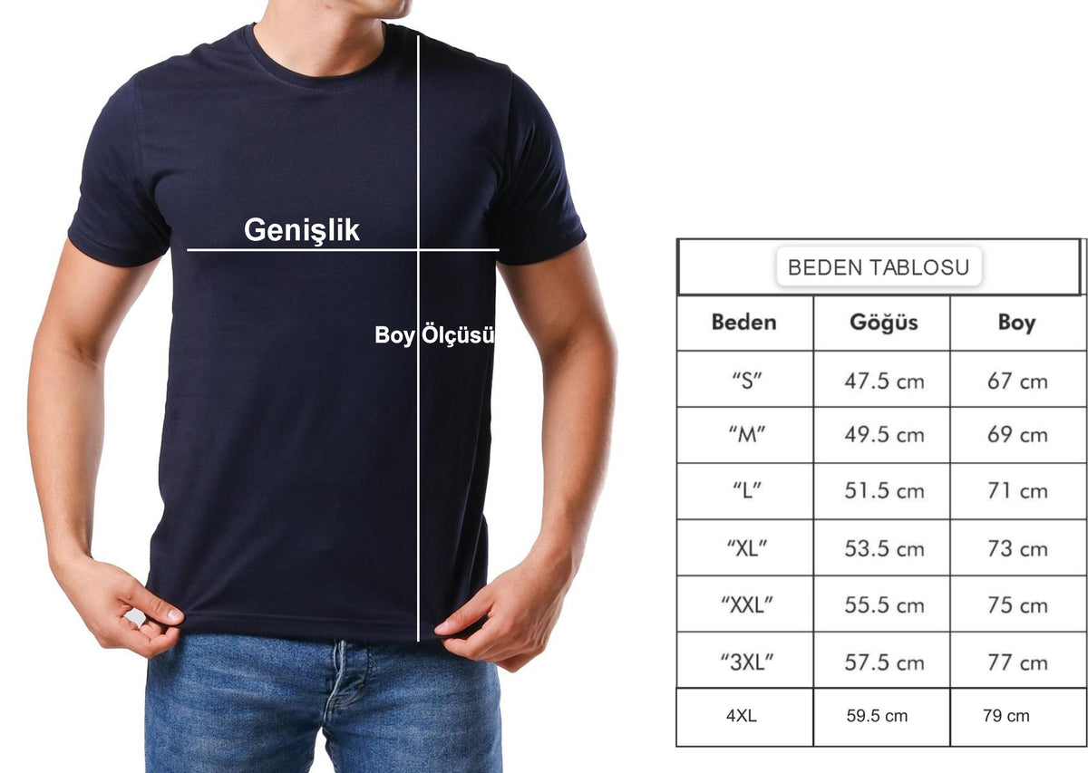 Basic T-shirt Lacivert Baskılı veya Baskısız Premium Kalite