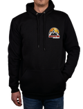 Siyah Baskılı  Kapüşonlu Sweatshirt- Üç İplik