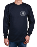 Bisiklet Yaka Lacivert  Uzun Kollu Sweatshirt