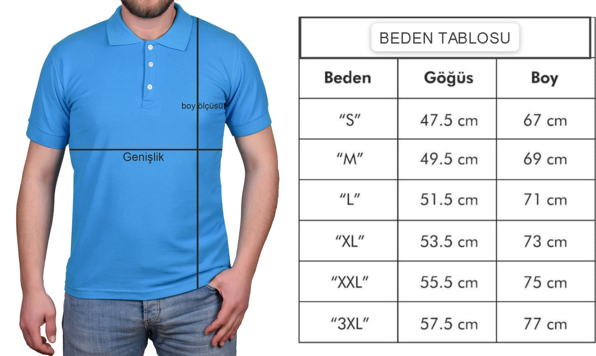Premium Turkuaz  Polo Yaka Tişört